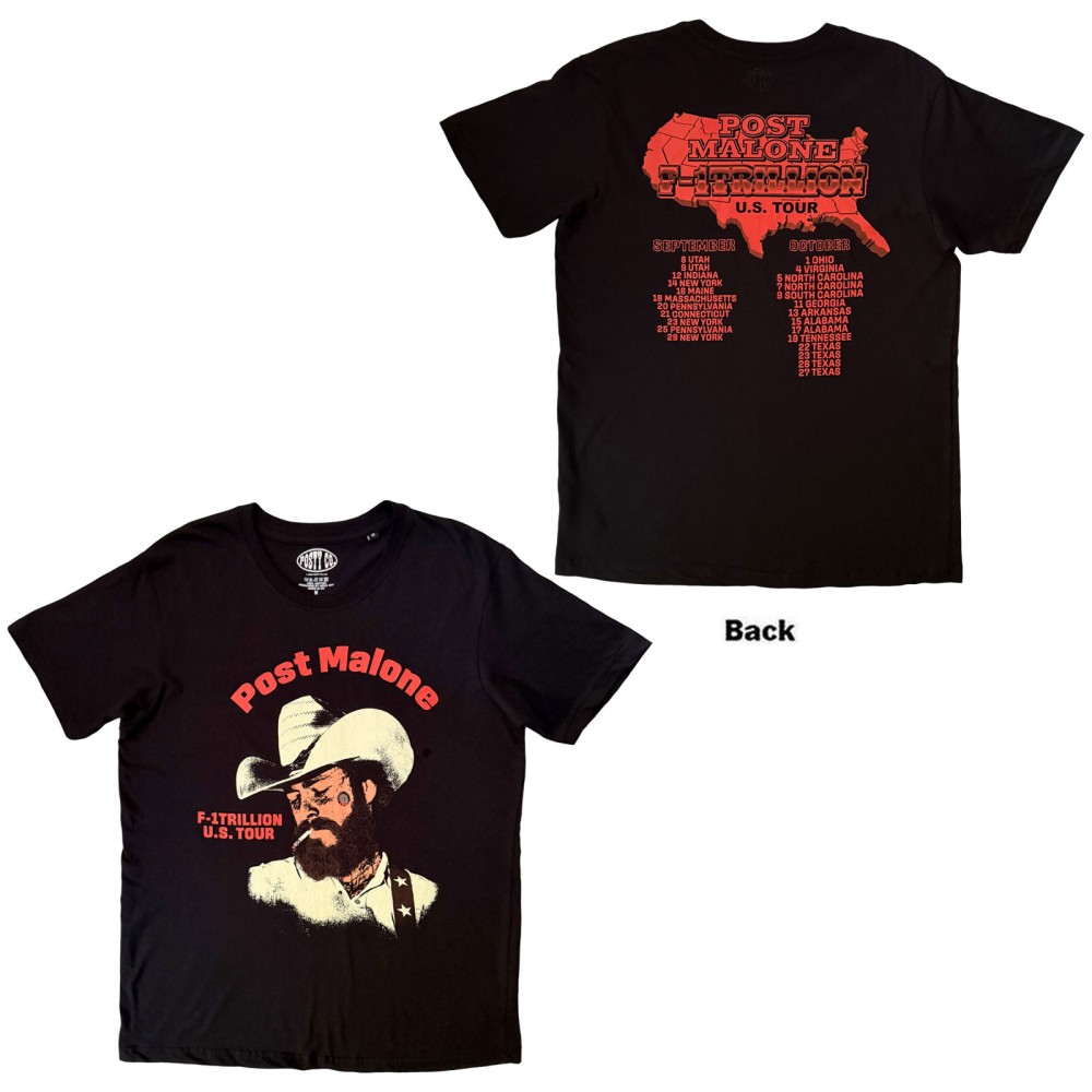 Post Malone - U.S. Tour Herren TShirt - Schwarz
